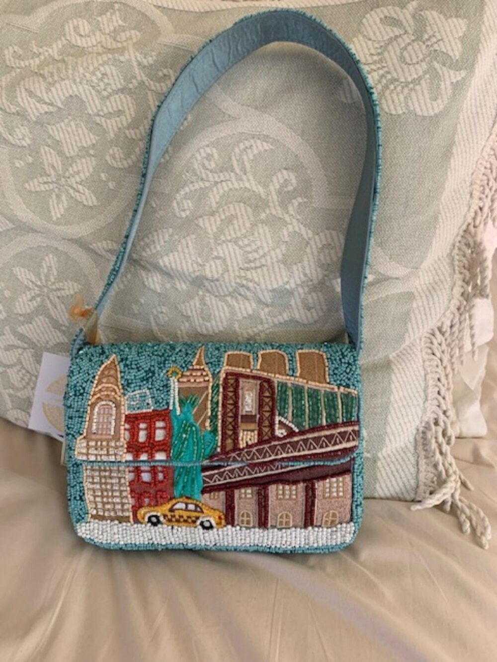 New York State of Mind! Viral New York CIty Motif Beaded Bag!